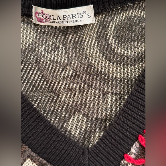 846. Forla Paris Patchwork Black size women’s small - Picture 4 of 9